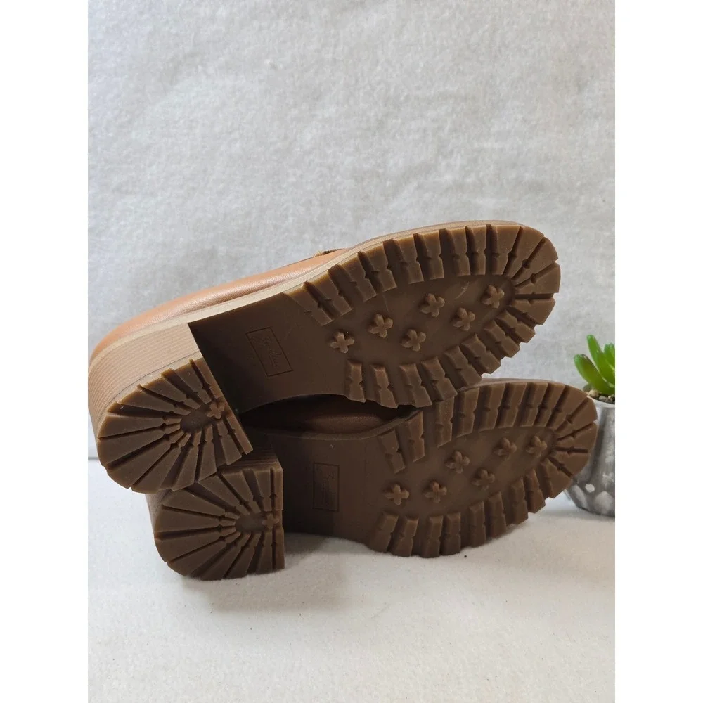 Zodiac Gemma Loafer‎ Block Heel Buckle Brown Leather Women's Size 10M